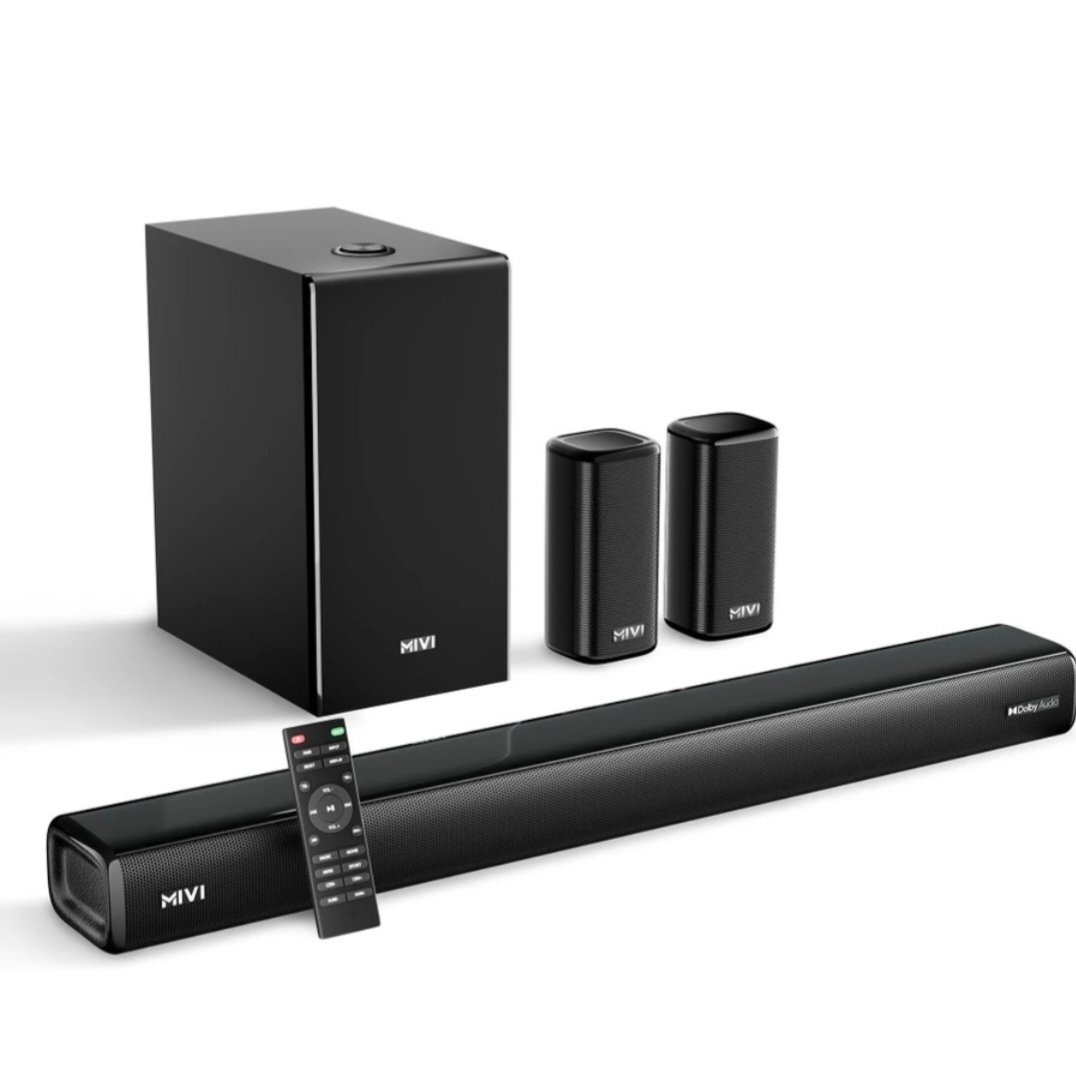 Mivi Fort H750 Soundbar, 750 Watts, Dolby Audio, 5.1 Channel, Multi-Input & EQ Modes 750 W Bluetooth Soundbar (Black, 5.1 Channel)